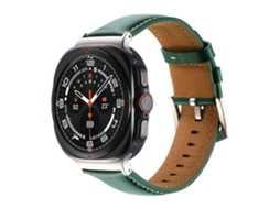 Pulseira De Couro Lisa Para Samsung Galaxy Watch Ultra 47mm