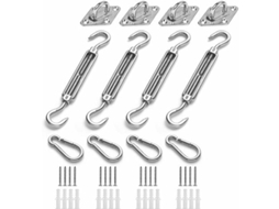Kit De Fixação De Toldo De Aço Inoxidável Para Toldos Triangulares, Quadrados E Retangulares, Acessórios De Fixação