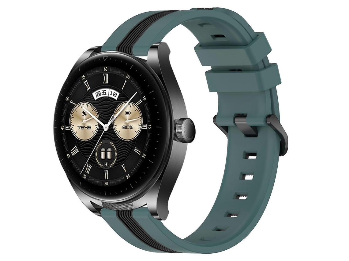 Pulseira De Silicone Bicolor Vertical De 22 Mm Para Huawei Watch Buds