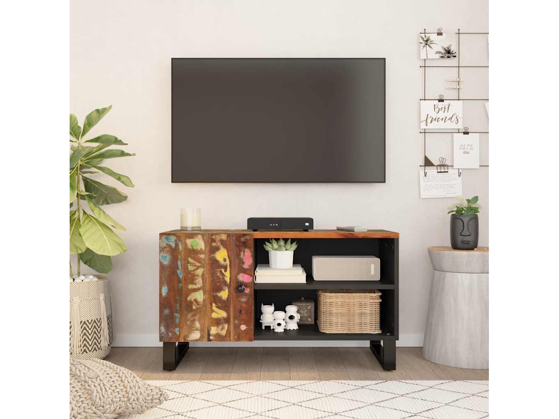 Vidaxl Móvel De Tv 80x33x46 Cm Madeira Recuperada/derivados Madeira