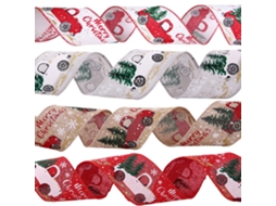 Fita de Natal para Embrulhar Presente Decoração de Arcos de Guirlanda Fitas de Tecido Rústica Decoração de Festa de Fim de Ano 2M