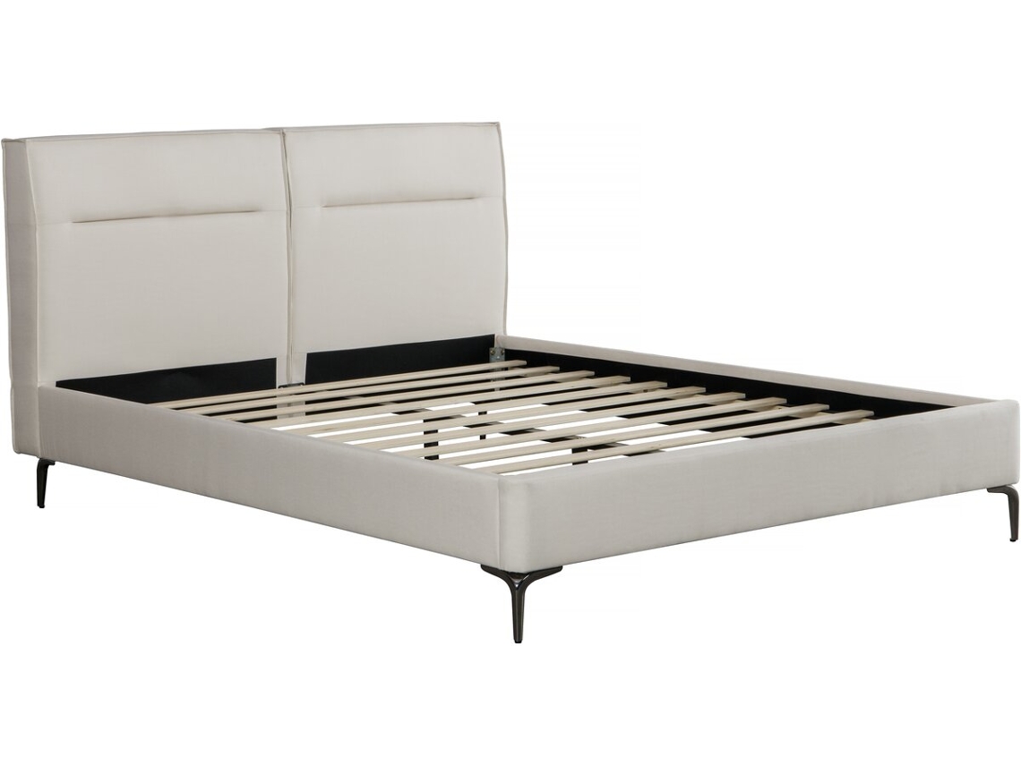Cama De Casal Em Tecido Designer Moritz - 180 X 200 Cm - Bege