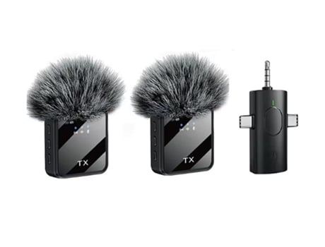 Microfones Wireless De Lapela F11 2 Preto