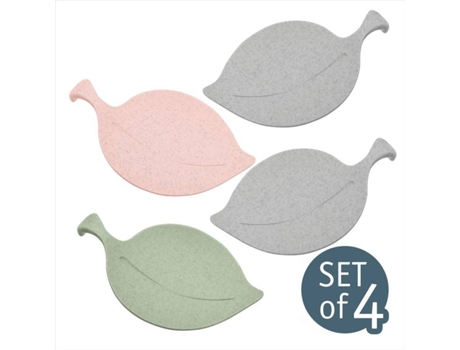 Conjunto de 4 Tabuleiros  Folhas