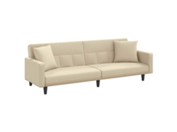 Sofa Bed, Sofa Beds Vidaxl Creme Tecido (n/a)