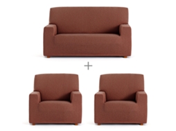 Conjunto de Capas para Sofá EYSA Troya Laranja 70 X 110 X 210 Cm 3 Peças