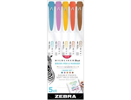 Marcadores ZEBRA Mildliner Brush Pen 108325/79305 Multicor