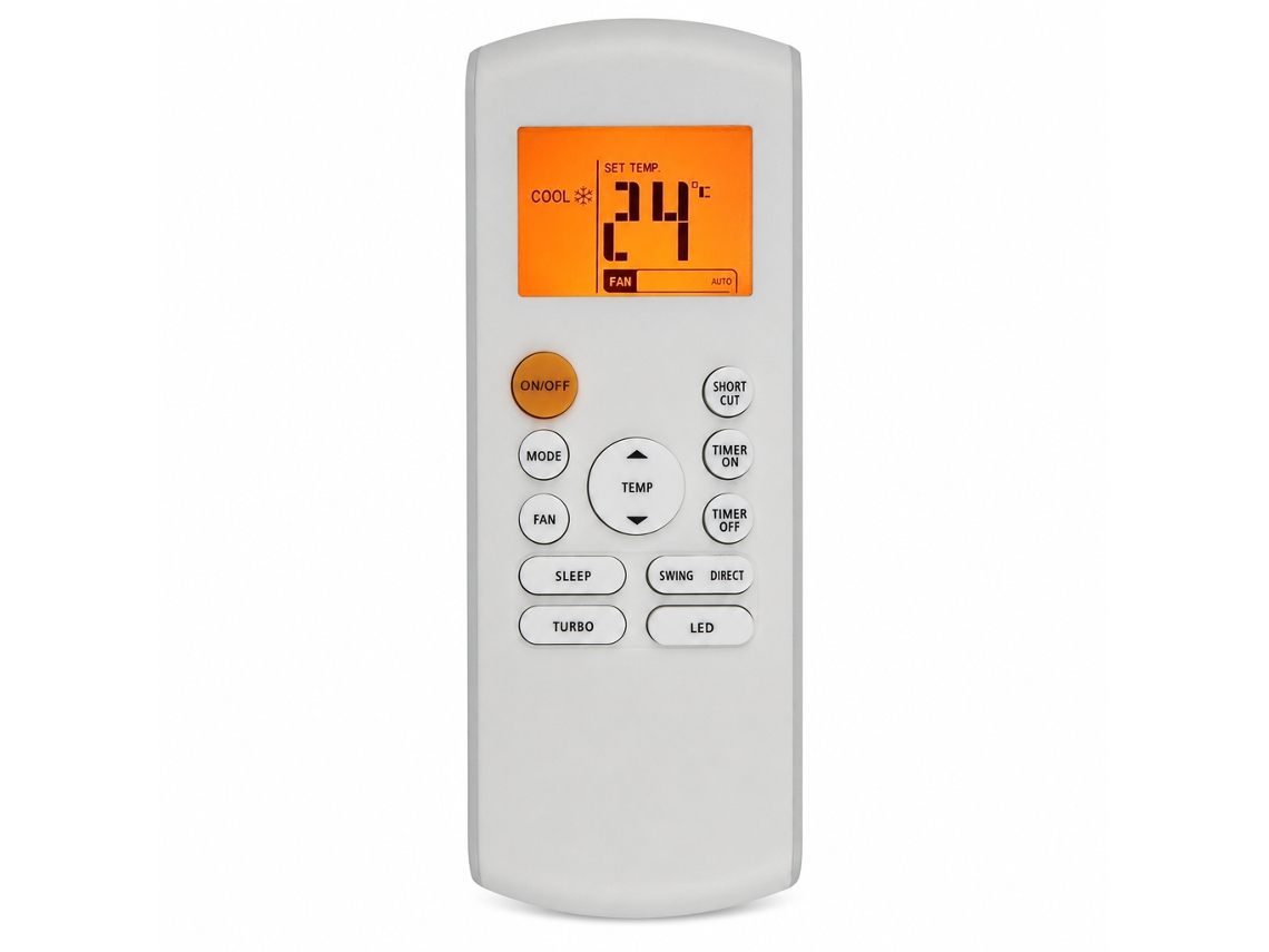 Comando À Distância Para Ar Condicionado Compatível Com Midea Rg57b1/bge, Ecrã Retroiluminado