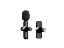 (configuração Ios) Mini Microfone De Lapela Estéreo Sem Fio Com Cancelamento De Ruído, Um Dispositivo Dois Em Um.