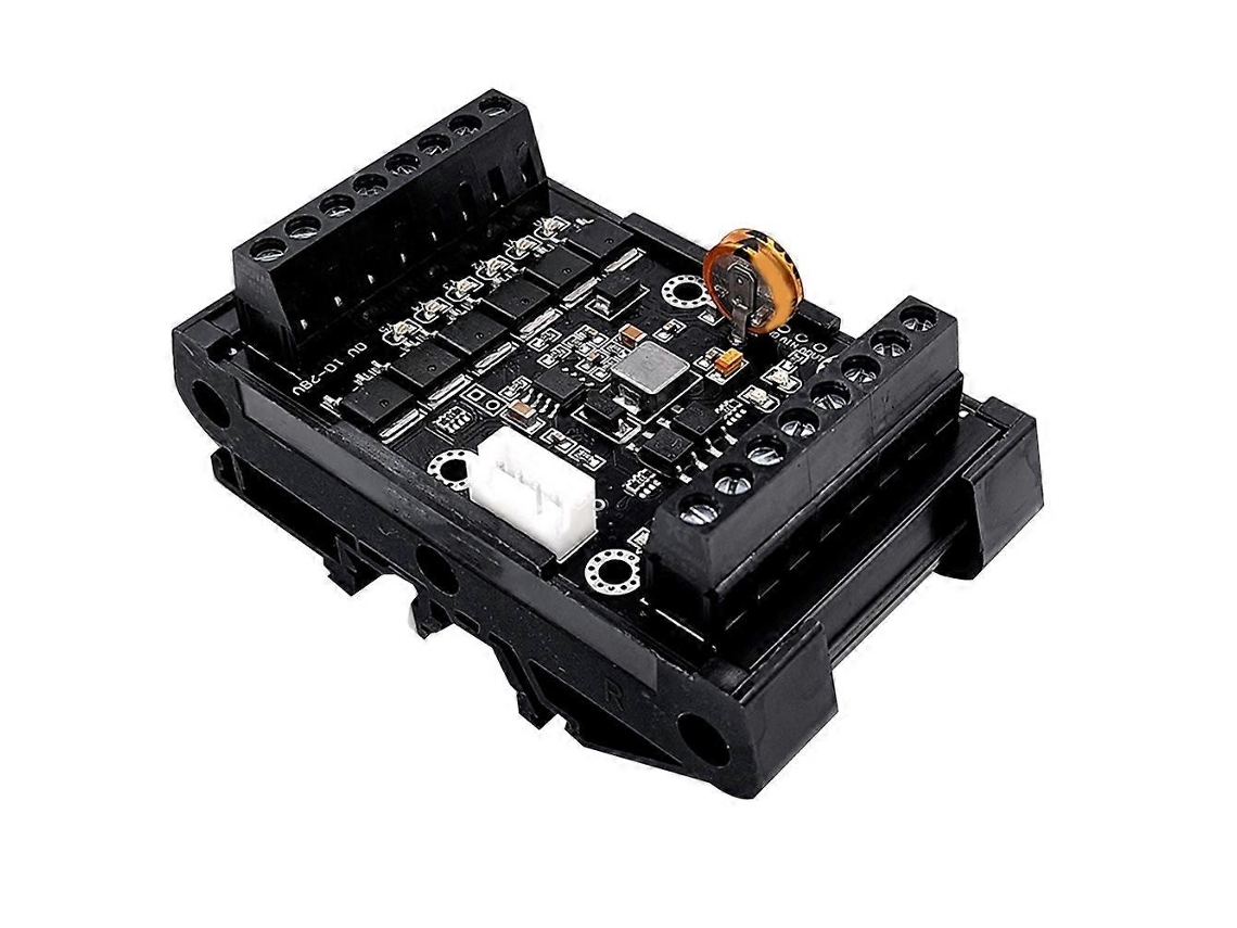 Fx1n-14mt Plc Industrial Control Board+case Plc Module Analog Input / Output With Guide Rail Delay Relay Moduleblack