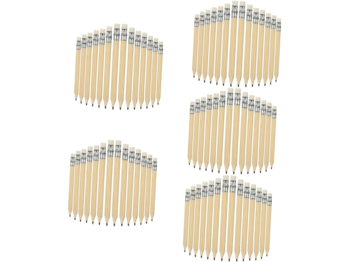 5 Ensembles Crayons Courts Bois Avec Gomme Crayons Effaçables Pour