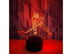 Luminária com Efeito 3d de Hóquei, Luz Noturna 3d de Led, Brinquedo Inovador para Presente de Aniversário Ou Feriado BRILVIBERA
