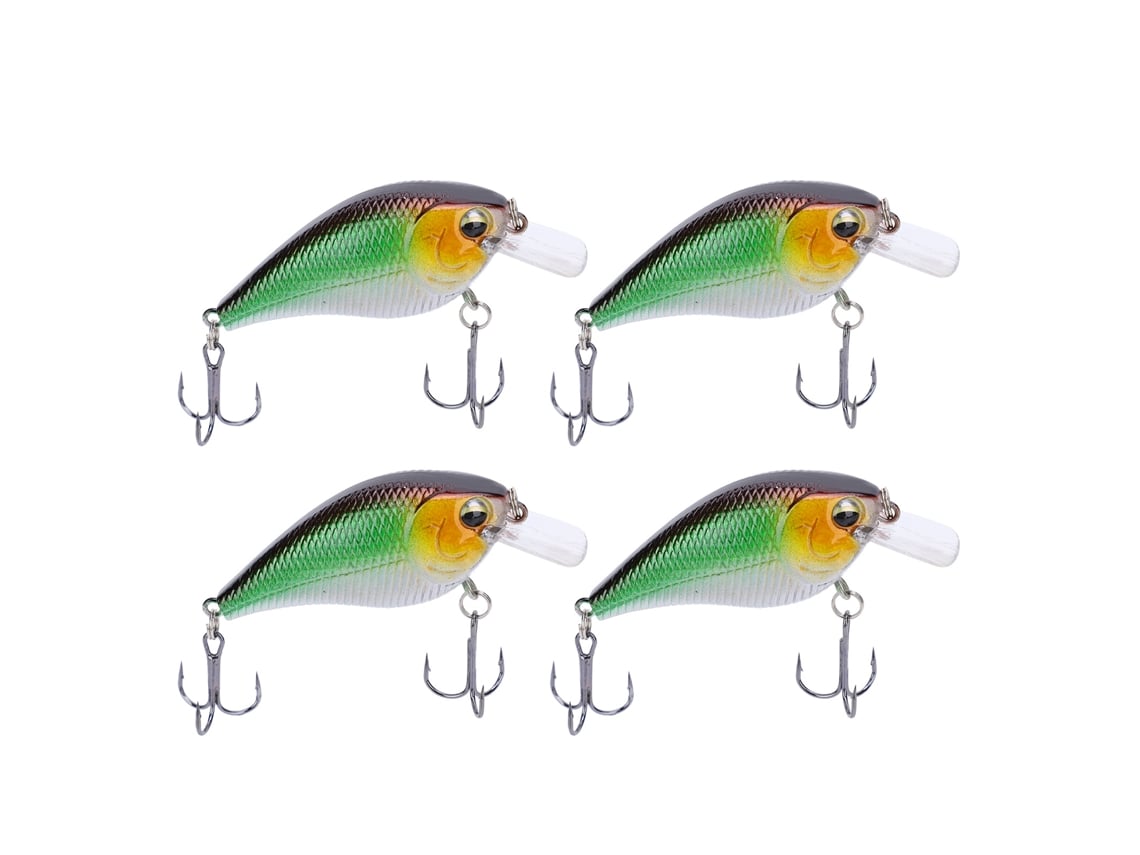 Isca Artificial Minnow Crank Rock para Pesca 4pcs 6
