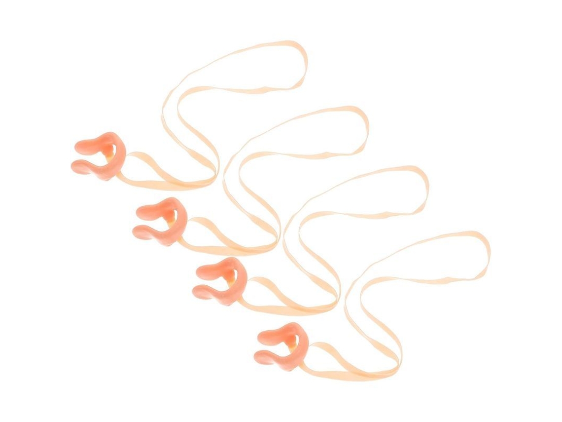Linjou 4 Peças Pinça Nasal De Silicone Para Natação Com Correia Acessório De Proteção Nasal