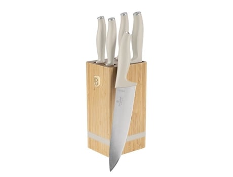 Conjunto de facas Berlingerhaus com suporte de bambu, 6 peças, coleção Sahara, Bh 2973