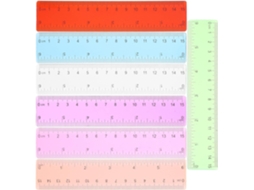 Conjunto De 14 Réguas Desenho Plástico Para Escritório, Kit Profissional Compacto