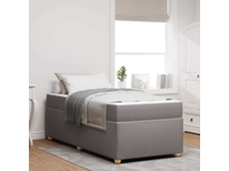 Vidaxl Estrutura Da Cama Cinzento-acastanhado 90 X 190 Cm Tecido