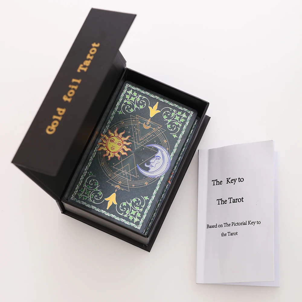 Conjunto De Cartas De Tarô, Jogo De Tabuleiro, 12*7cm, Presente Sofisticado À Prova D'água