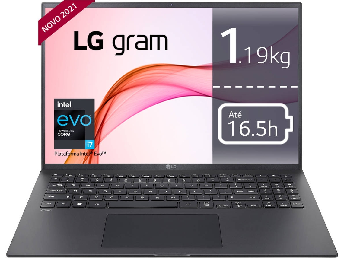 Portátil LG Gram 16Z90P-G.AA78P (16'' - Intel Evo Core i7-1165G7