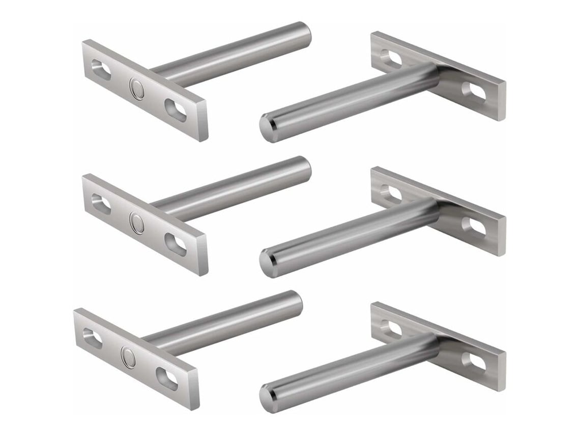 Suporte Invisível Para Prateleira Flutuante, Metal, Para Parede, 3 Polegadas