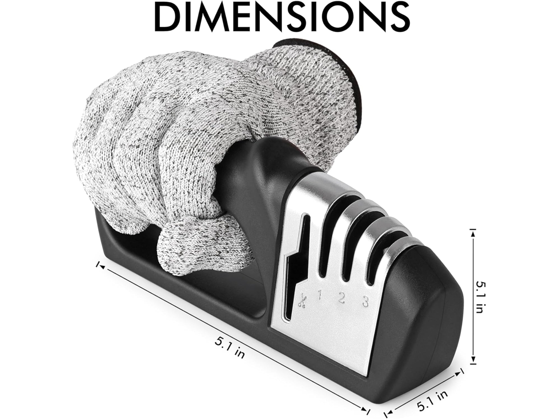 Afiador De Facas 4 Em 1, Manual 3 Etapas Para Afiar Cozinha, 1 Etapa Tesouras Pedra Cerâmica, Carboneto Tungstênio P Aquaforge