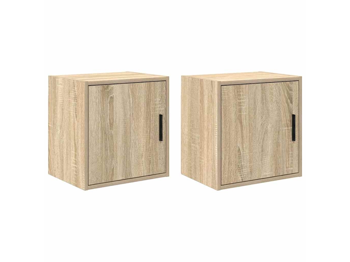 Vidaxl Armários De Parede Para Garagem 2pcs Derivados De Madeira