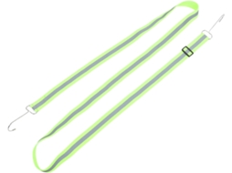 Cordão de reforço ajustável para capa de carro com faixas refletoras.