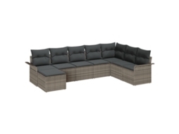 Conjunto 8 Sofá De Jardim Vidaxl Cinzento Vime Pe (297,5 X 187,5 X 85 Cm)