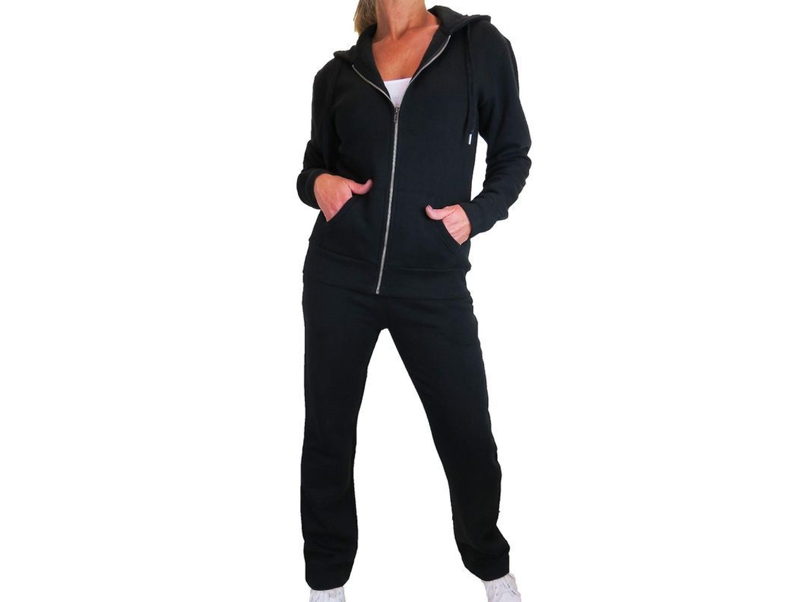 Conjunto de Moletom com Capuz e Calça de Loungewear | S/MARCA
