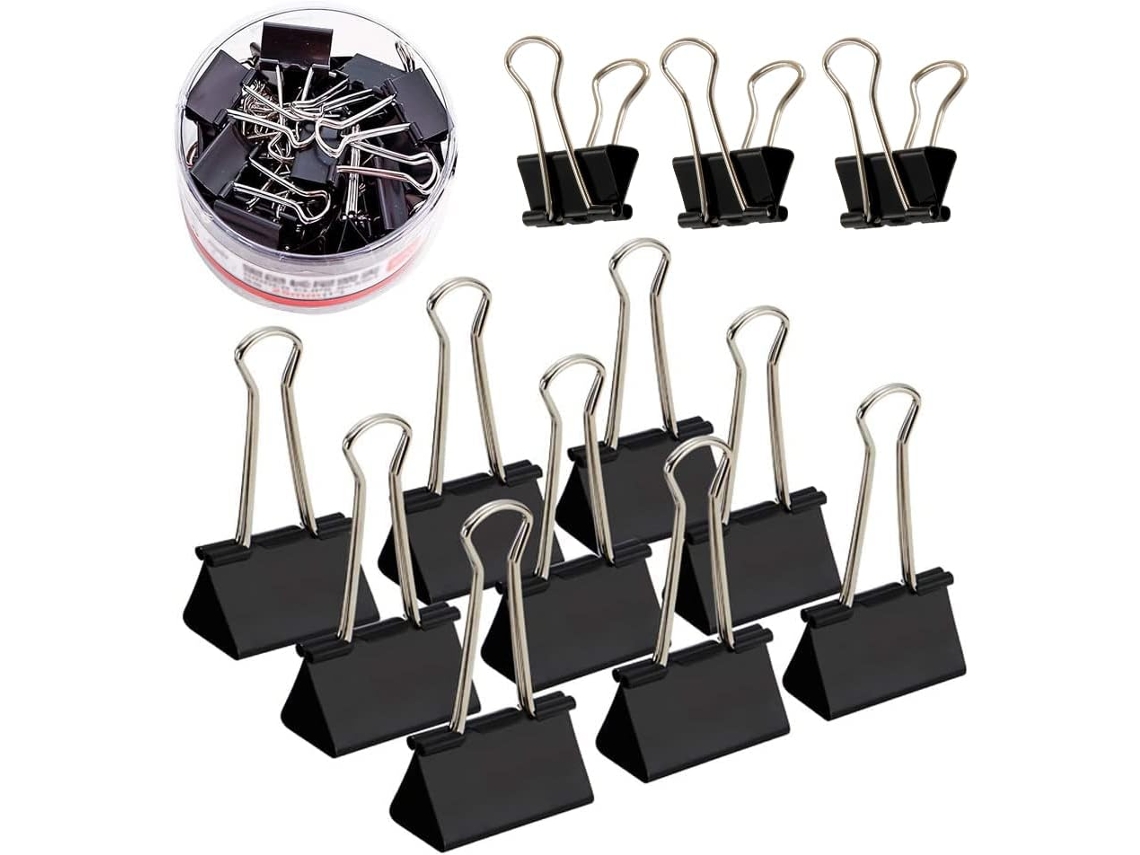 24 Clipes De Ferro Longos Para Clipes De Papel Aquaforge (32mm)