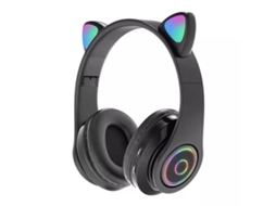 Fones De Ouvido Infantis, Bluetooth 5.0, Microfone Inteligente Com Cancelamento De Ruído, Preto