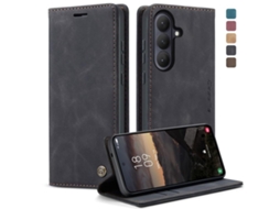 Capa Para Samsung Galaxy S26 Plus 5g Multifuncional Horizontal De Couro Preta