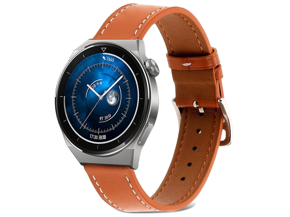 Pulseira De Couro Trançado Liso De 20 Mm Para Samsung Galaxy Watch4