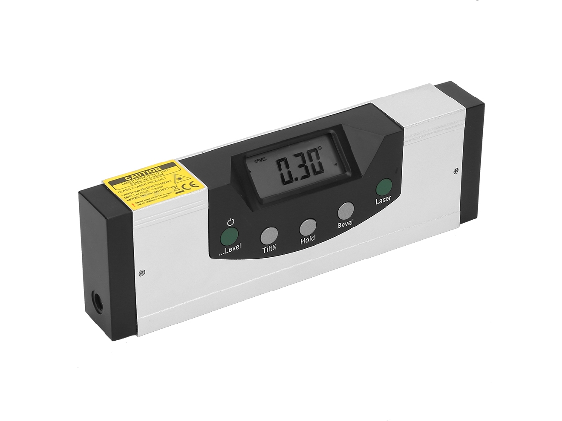 Laxiscreed Nível A Laser Vermelho Com Tela Lcd E Magnetismo Para Medição De Ângulo E Inclinação