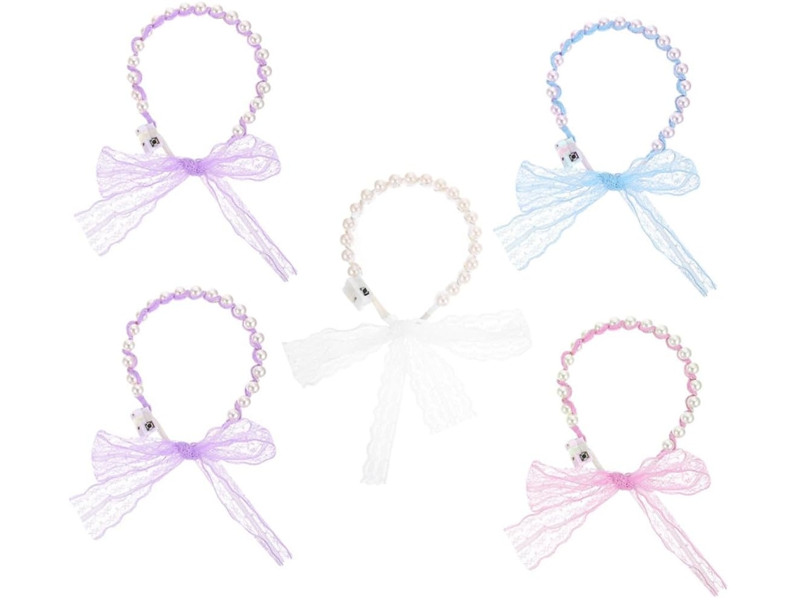 De 5 Tiaras Com Miçangas Iluminadas Para Meninos E Meninas, Acessórios De Cabelo Para Festas, Halloween E Natal.