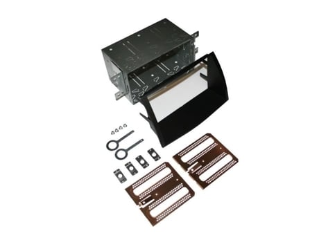 Adaptador Frontal de Rádio de Carro Duplo Din Preto com Gaiola de Metal Kia Magentis 2006