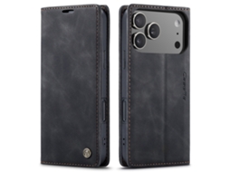 Capa De Couro Estilo Flip Para Celular, Novo Design.preto - Iphone 15 Plus