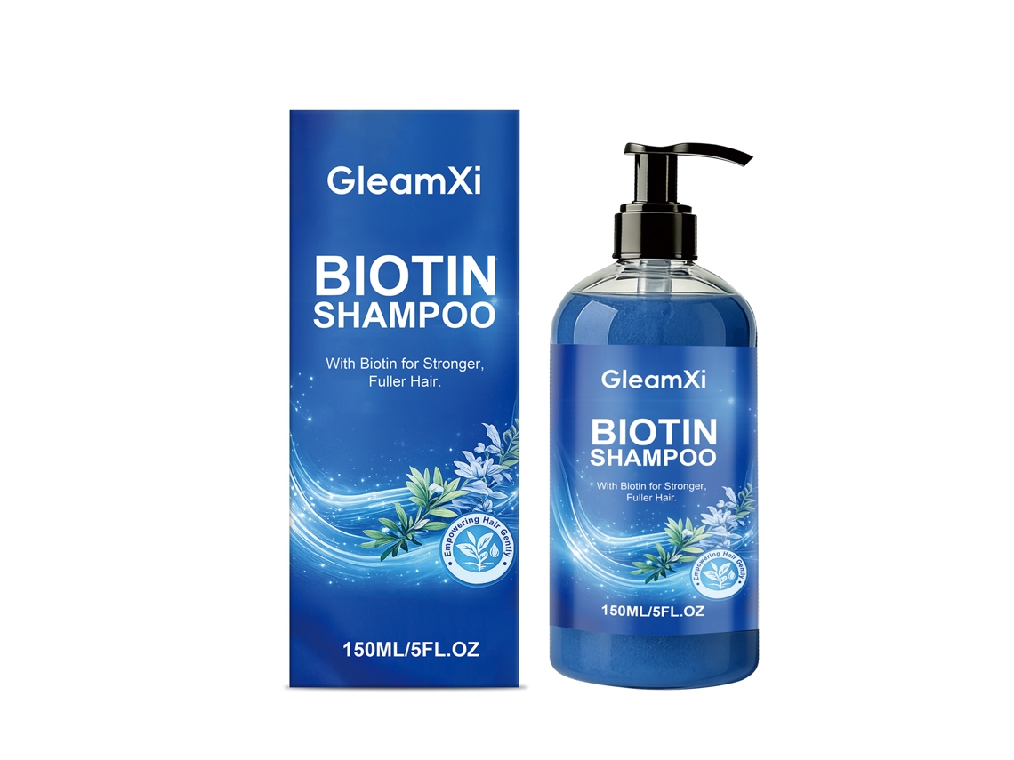 Shampoo Gleamxi com Biotina para Cabelos Leves, Elegantes e com Energia LAXISCREED