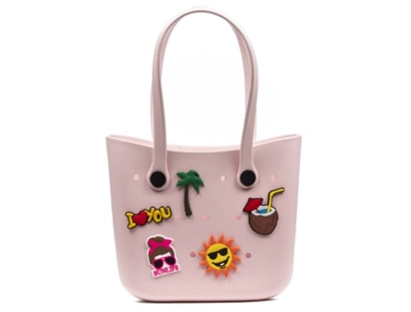 Bolsa Unissexo Libelulla Villapoma Shopper Praia Alças Longas Charmos Rosa (28)