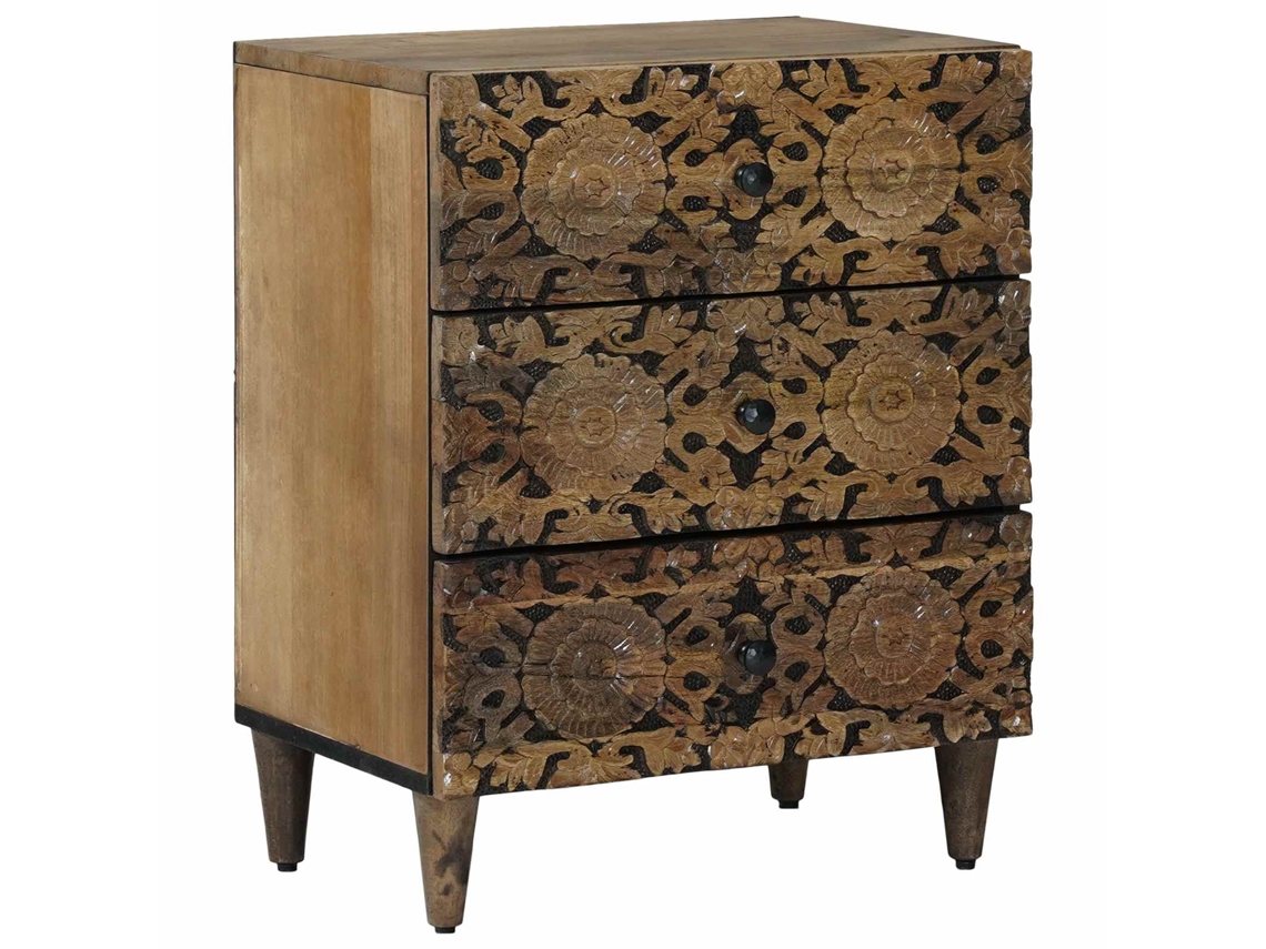 Vidaxl Gabinete De Cama Com Gaveta Castanho 50 X 33 X 60 Cm