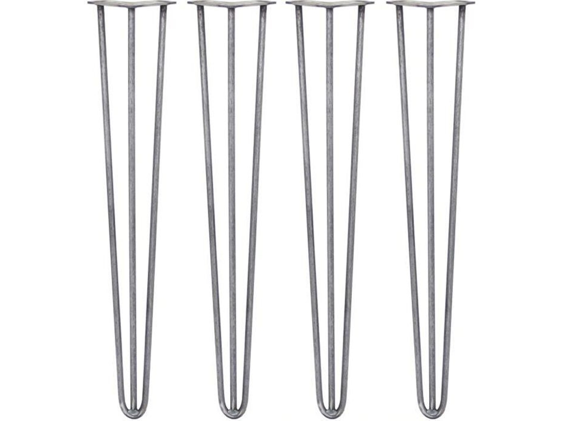 Pernas Skiski 4 Pernas de Mesa 71 Cm 3 Hastes de Aço Cor Natural Espessura 12 Mm