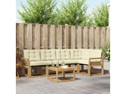 Vidaxl Conjunto De Sofás Para Exterior 6 Unid. Branco E Creme