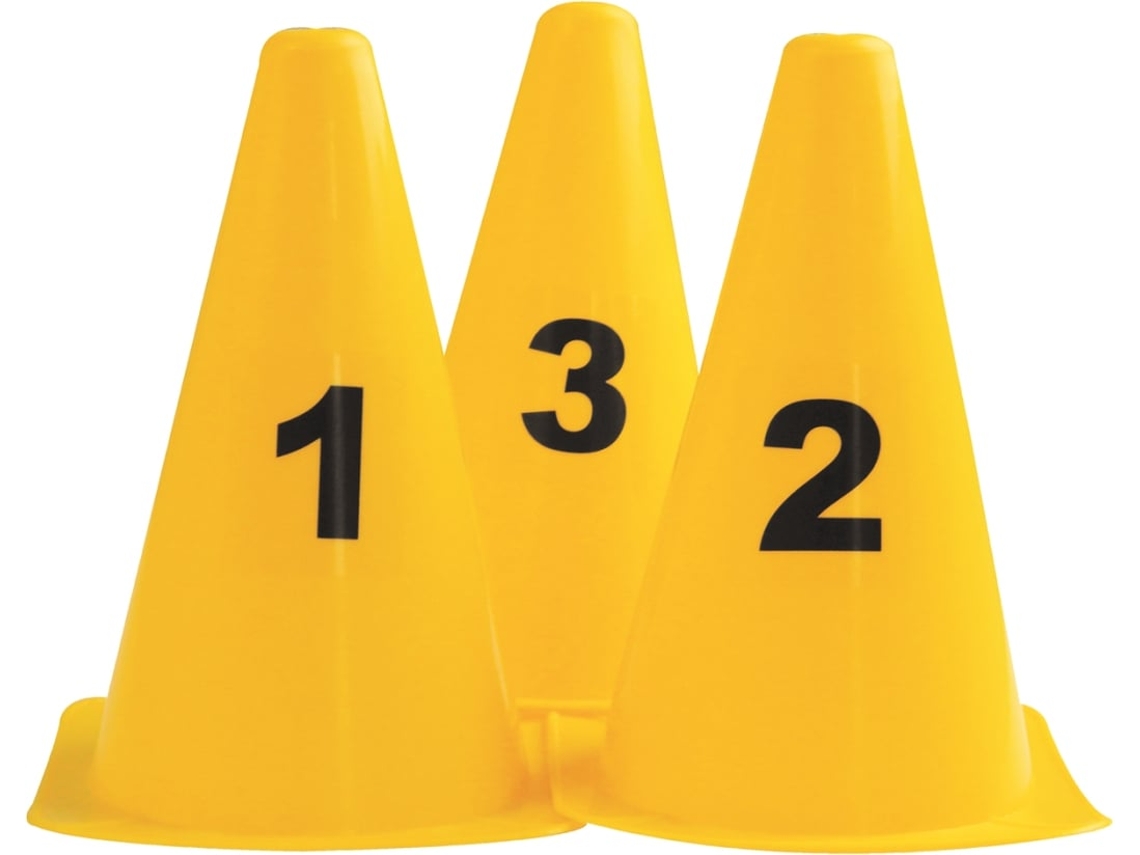 Conjunto De Cones Numerados Megaform Com 10 Peças Para Uso Interno E Externo.