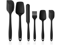 Conjunto de 6 espátulas de silicone, preto ZYBLSSBB