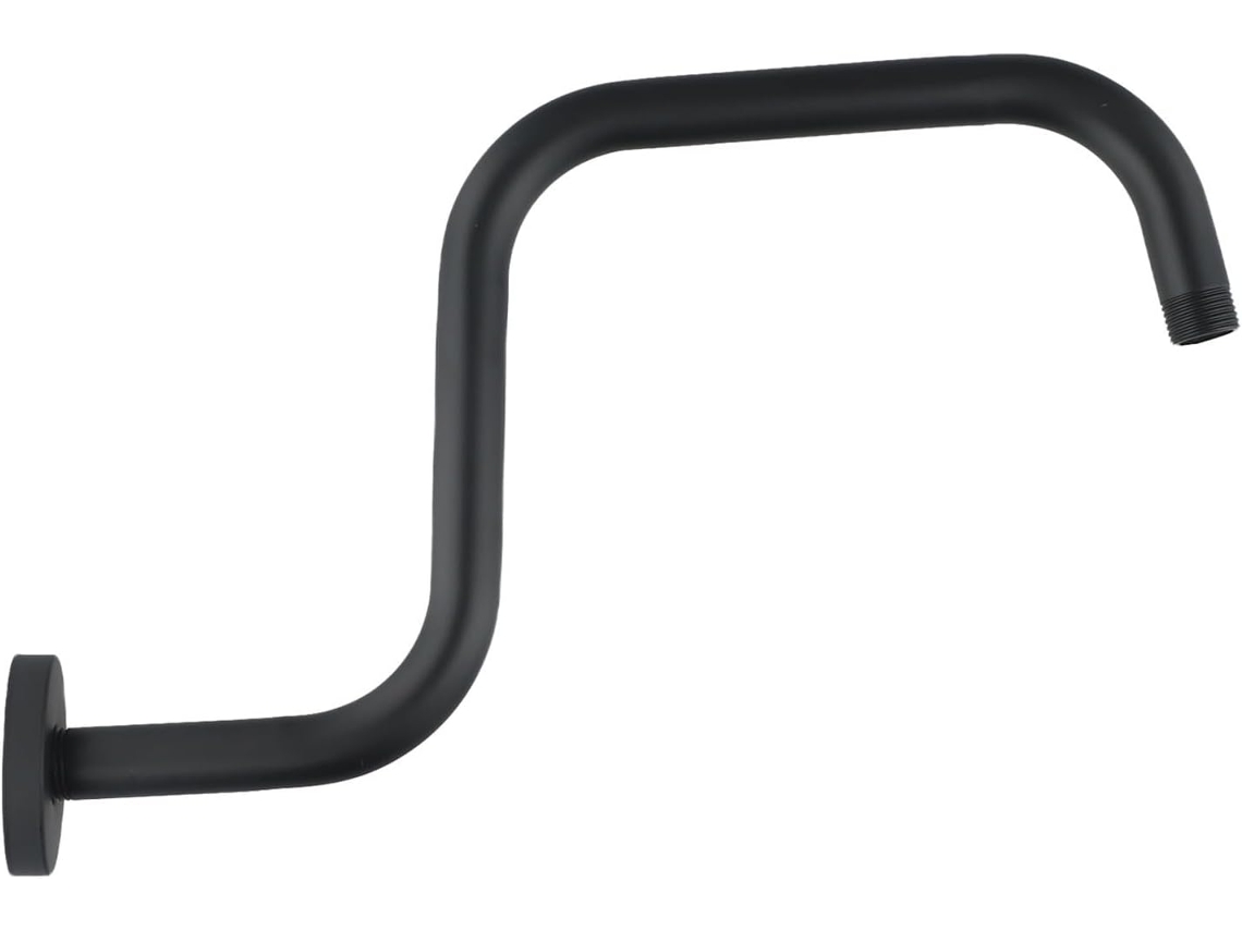 Braço extensor Chuveiro de 13 polos em aço inoxidável com flange para montagem na parede, acabamento cromado