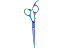 Tesoura profissional para corte de pelos de cães, modelo 2026, com máquina de desbaste e corte curvo para tosa de cães.