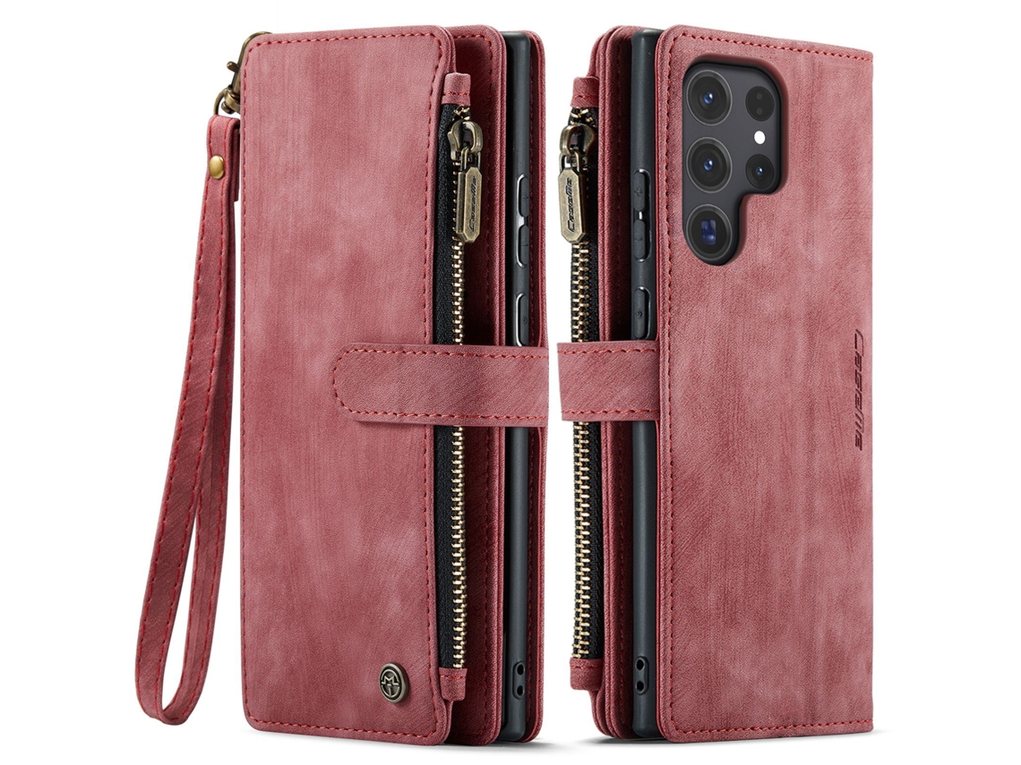 Capa Flip Para Celular, Nova Capa De Couro Para Cartão.vermelho - Iphone 16