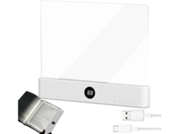 Luminária De Leitura Led Inteligente, Recarregável, Com Tela Plana De Página Inteira, 3 Cores E Temporizador, Painel De