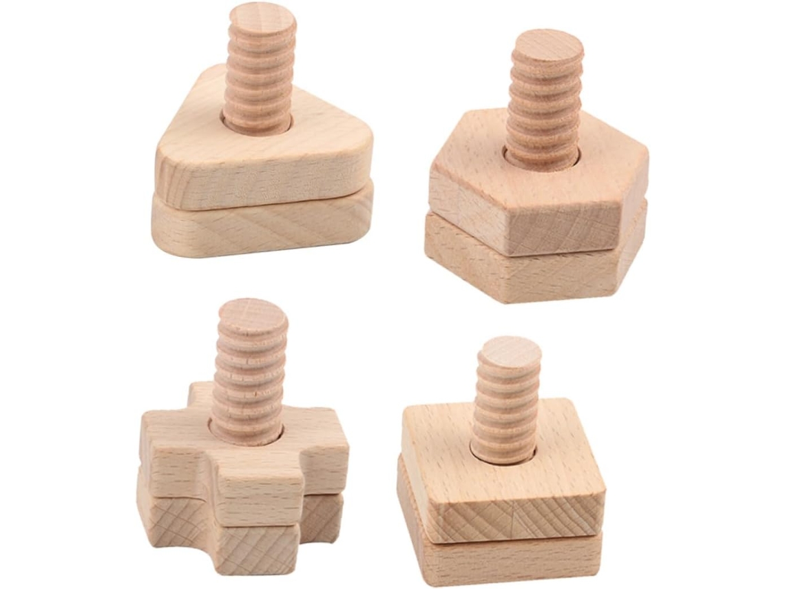 Conjunto de 4 Brinquedos de Encaixe com Parafusos CHABERLU