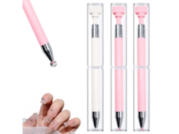 Pincel Rotativo de Diamante com Cera Caneta de Ponto de Cola Recarregável para Unhas RNEMITERY